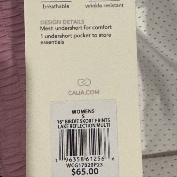 NWT Calia Women’s 16” Birdie Skort Golf Size Small Lake Reflection Multi - Picture 7 of 14